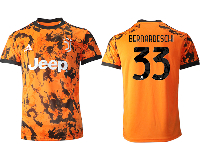 Men 2020-2021 club Juventus Second away aaa version #33 orange Soccer Jerseys->juventus jersey->Soccer Club Jersey